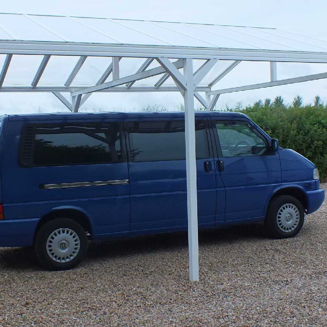Great deals on Omega Smart Free-Standing, White Gable-Roof (type 1) Canopy with 16mm Polycarbonate Glazing - 6.3m (W) x 3.5m (P), (8) Supporting Posts
