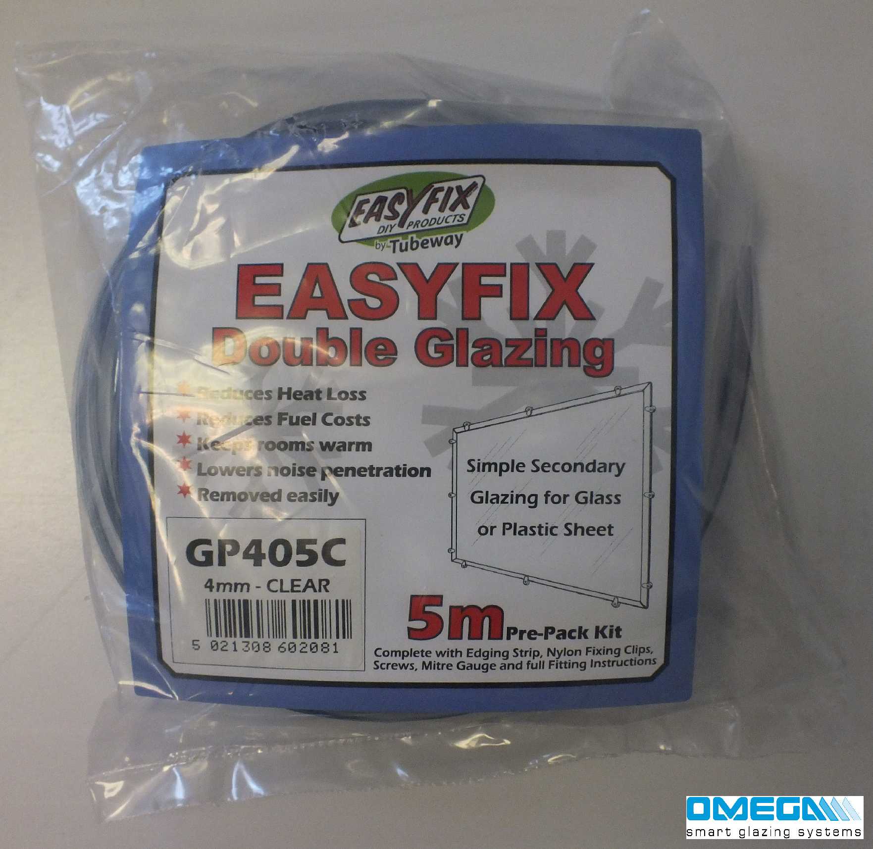 Buy Easyfix Clipglaze Edging Kit - 5m roll of edging for 6mm Glazing Thickness, White or Clear online today