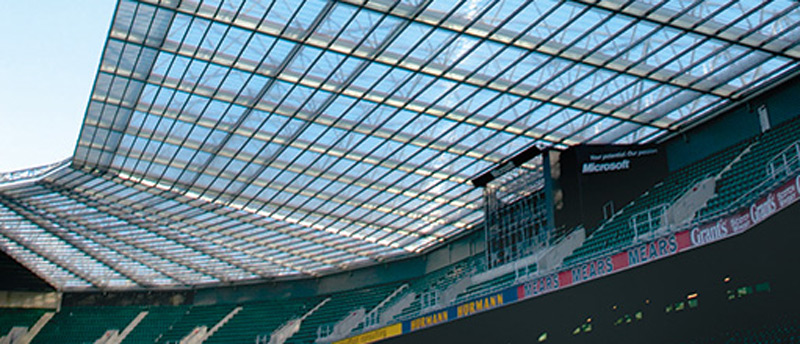 Commercial roofing supplies for sports stadium roofs