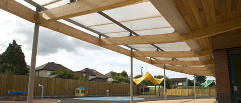 School playground roofing