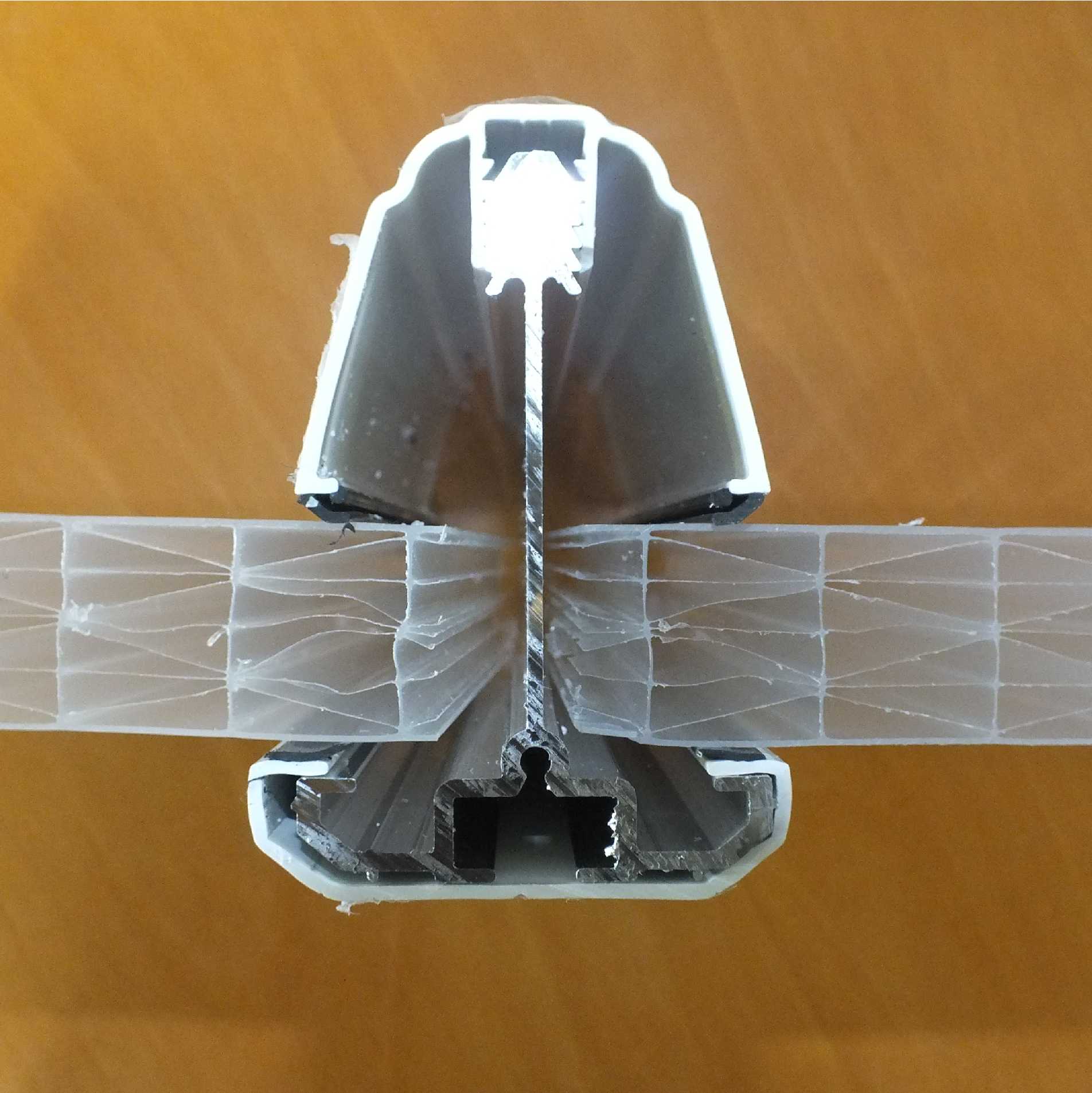 Self supporting glazing bars for 25mm/35mm polycarbonate conservatory roof