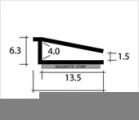 OM26 Framed magnetic Strip - 2.44m, White