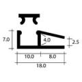 Superglaze Framed Edging Strip - 2.44m, White