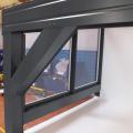 Omega Smart Canopy - FULL Side In-Fill Section for Sides of Canopy, 6mm Glass Clear Plate Polycarbonate In-Fill Panels, White Frame