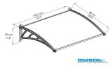 Neo 1350 Door Canopy - 1350mm (W) x 860mm (P)