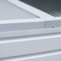 Omega Verandah White with 6mm Glass Clear Plate Polycarbonate Glazing - 2.8m (W) x 3.0m (P), (2) Supporting Posts