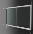 2 panel horizontal slider secondary glazing unit