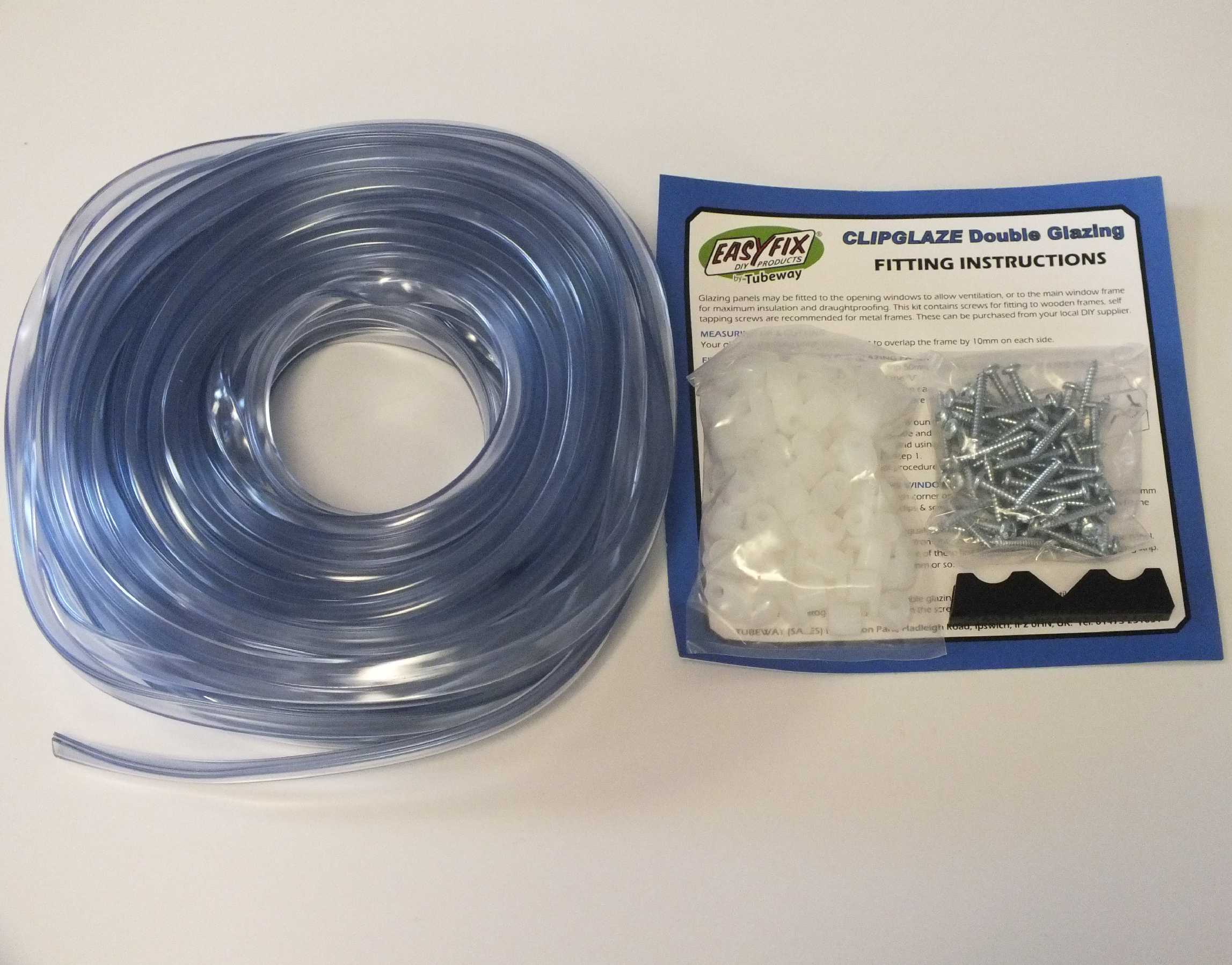 Buy Easyfix Clipglaze Edging Kit - 15m roll of edging for 4mm Glazing Thickness, Clear online today