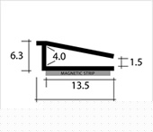 Buy OM26 Framed magnetic Strip - 2.44m, White online today