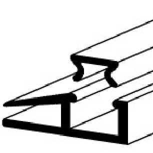 Superglaze Framed Edging Strip - 2.44m, White