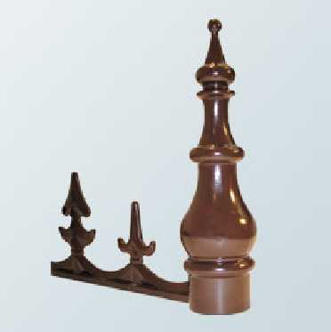 Aluminium Cresting and Finial for Aluminium Rafter Ridge Cap - 585mm