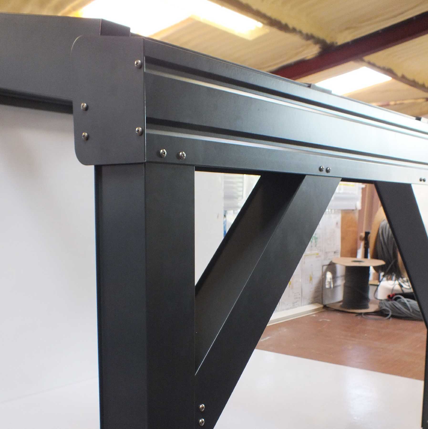 Omega Smart Lean-To Canopy, Anthracite Grey, UNGLAZED for 6mm Glazing - 6.3m (W) x 1.5m (P), (4) Supporting Posts from Omega Build