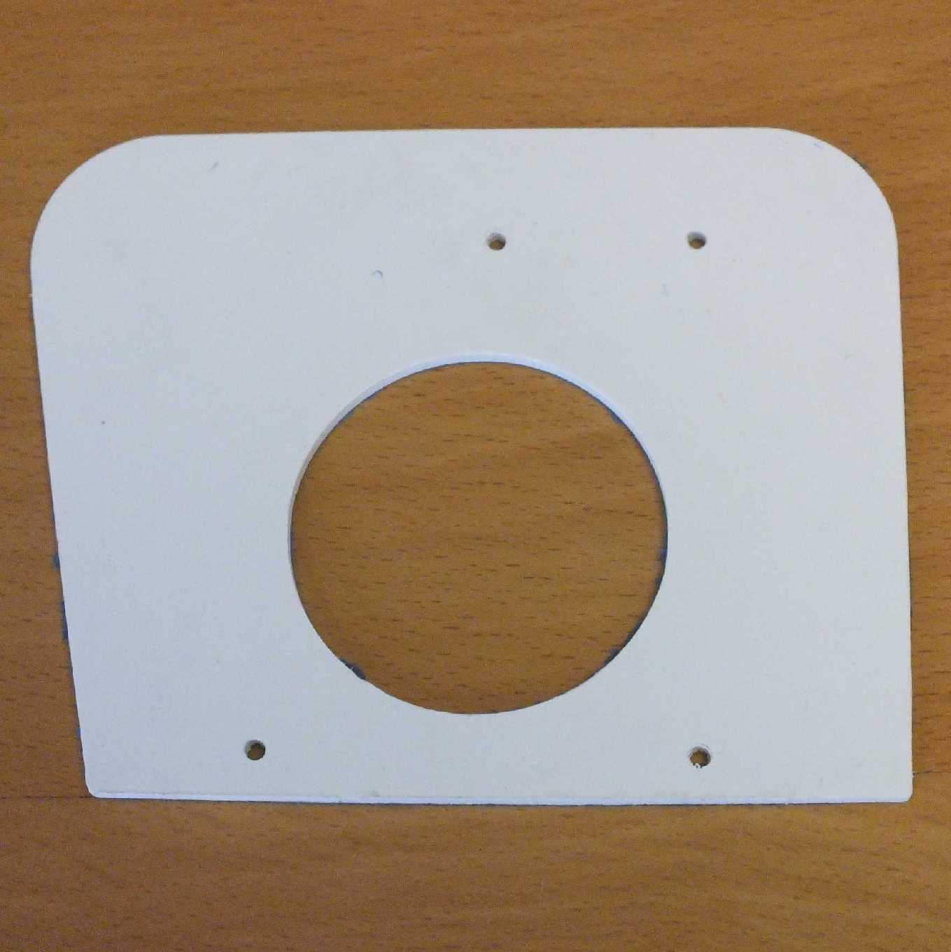 Omega Smart Canopy Gutter adaptor - Eaves End Plate Fitting, White