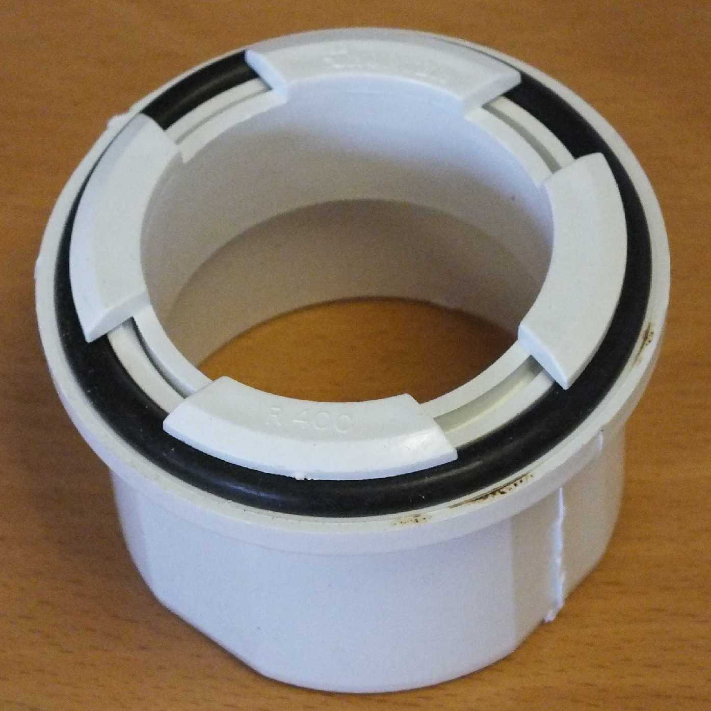 Omega Smart Canopy Gutter adaptor - Gutter Fitting, White
