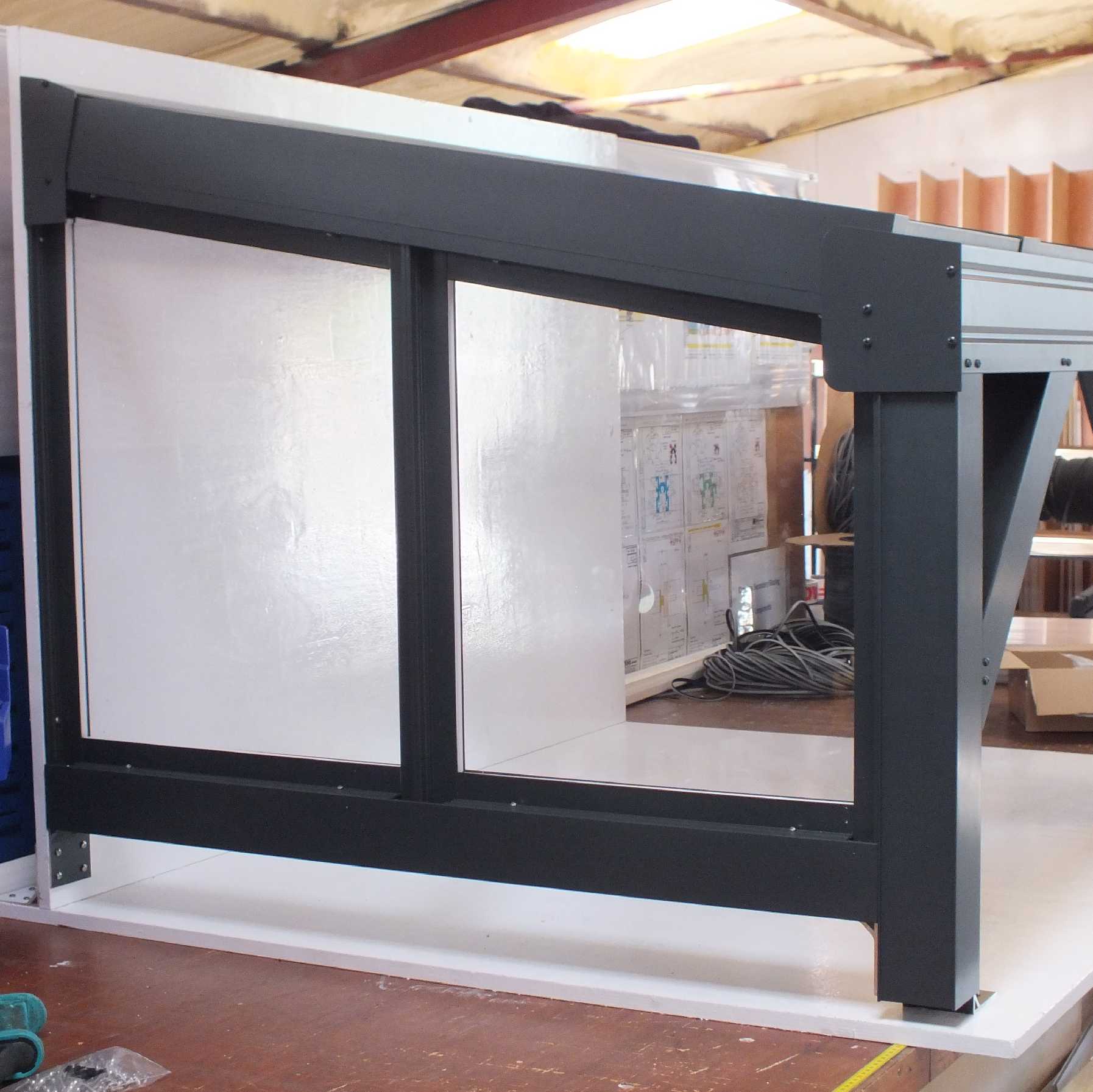 Affordable Omega Smart Canopy - FULL Side In-Fill Section for Sides of Canopy, 6mm Glass Clear Plate Polycarbonate In-Fill Panels, White Frame