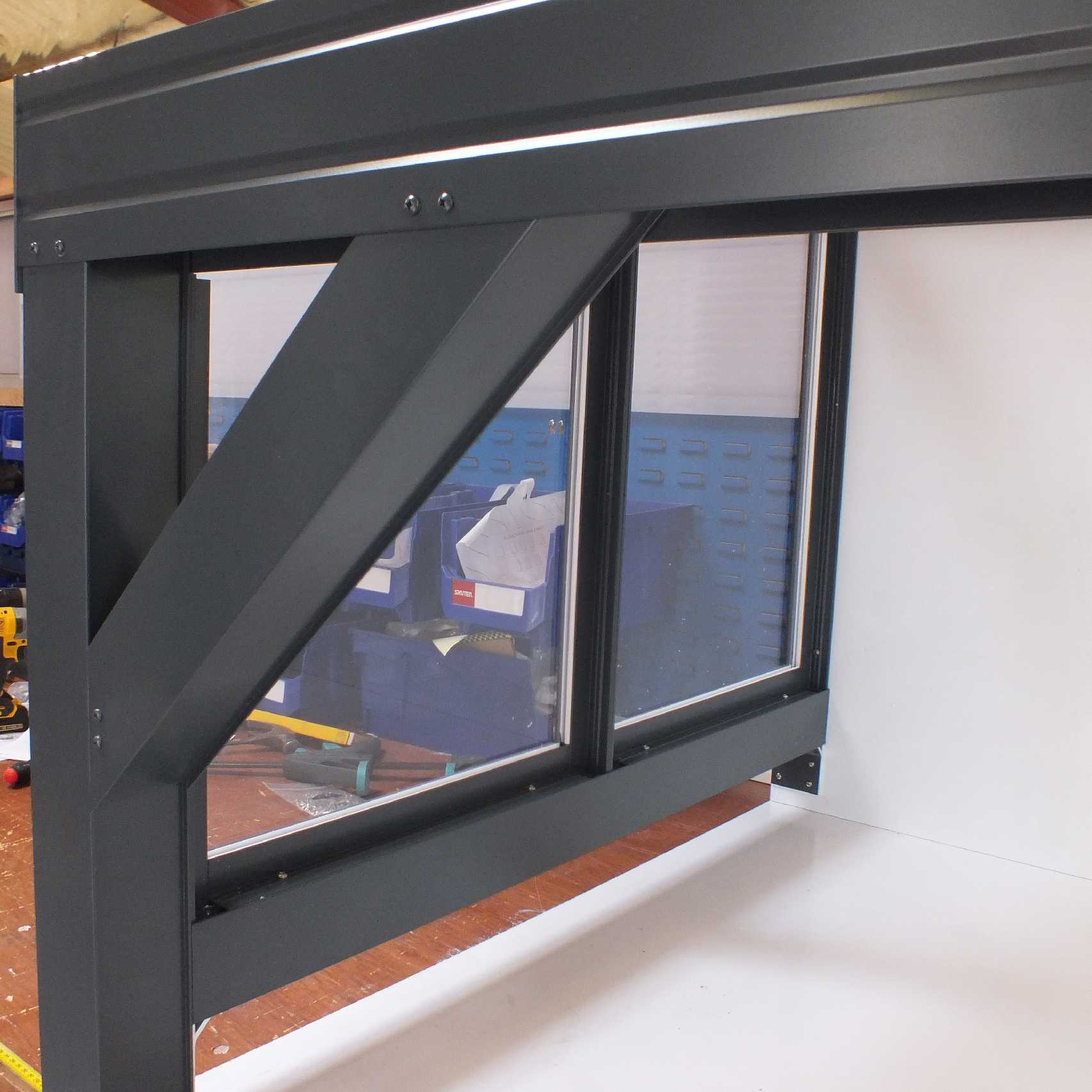 Great selection of Omega Smart Canopy - FULL Side In-Fill Section for Sides of Canopy, 6mm Glass Clear Plate Polycarbonate In-Fill Panels, White Frame