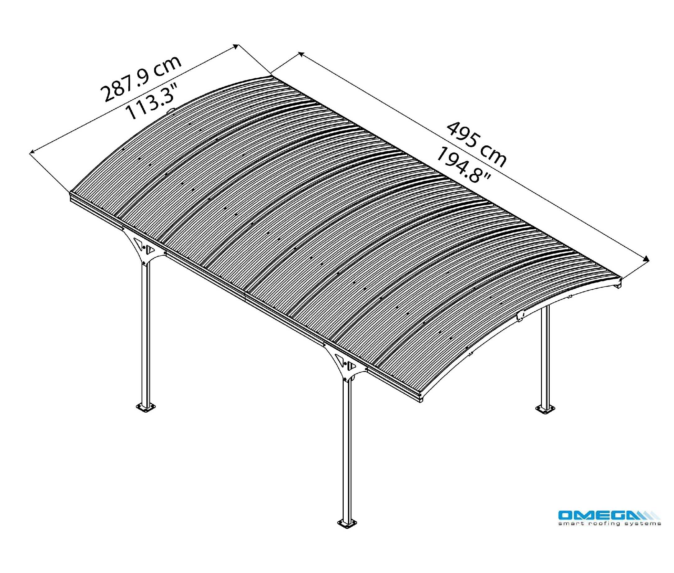 Atlas 5000 Curved  Canopy from Omega Build