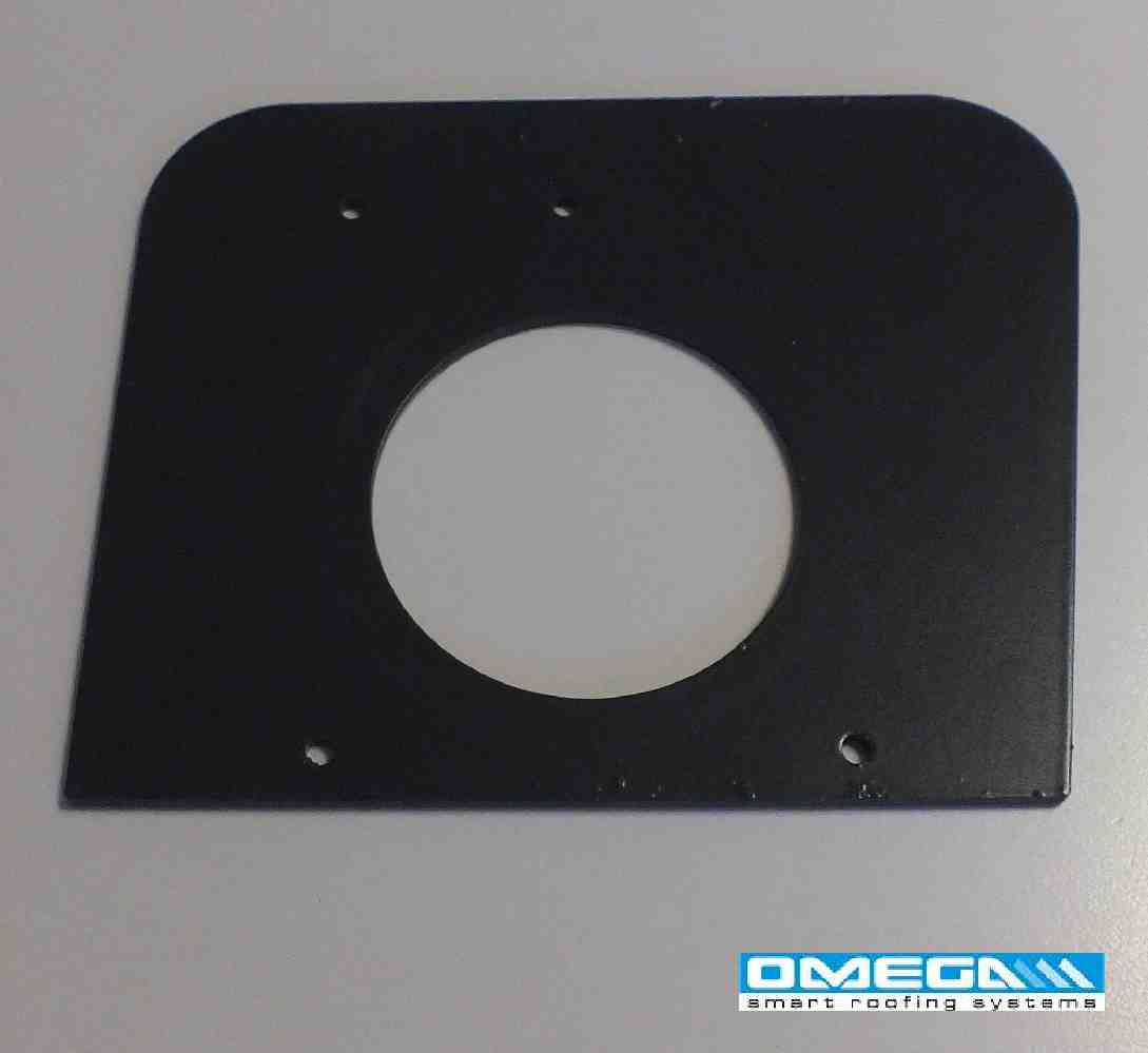 Omega Smart Canopy Gutter adaptor - Eaves End Plate Fitting, Anthracite grey