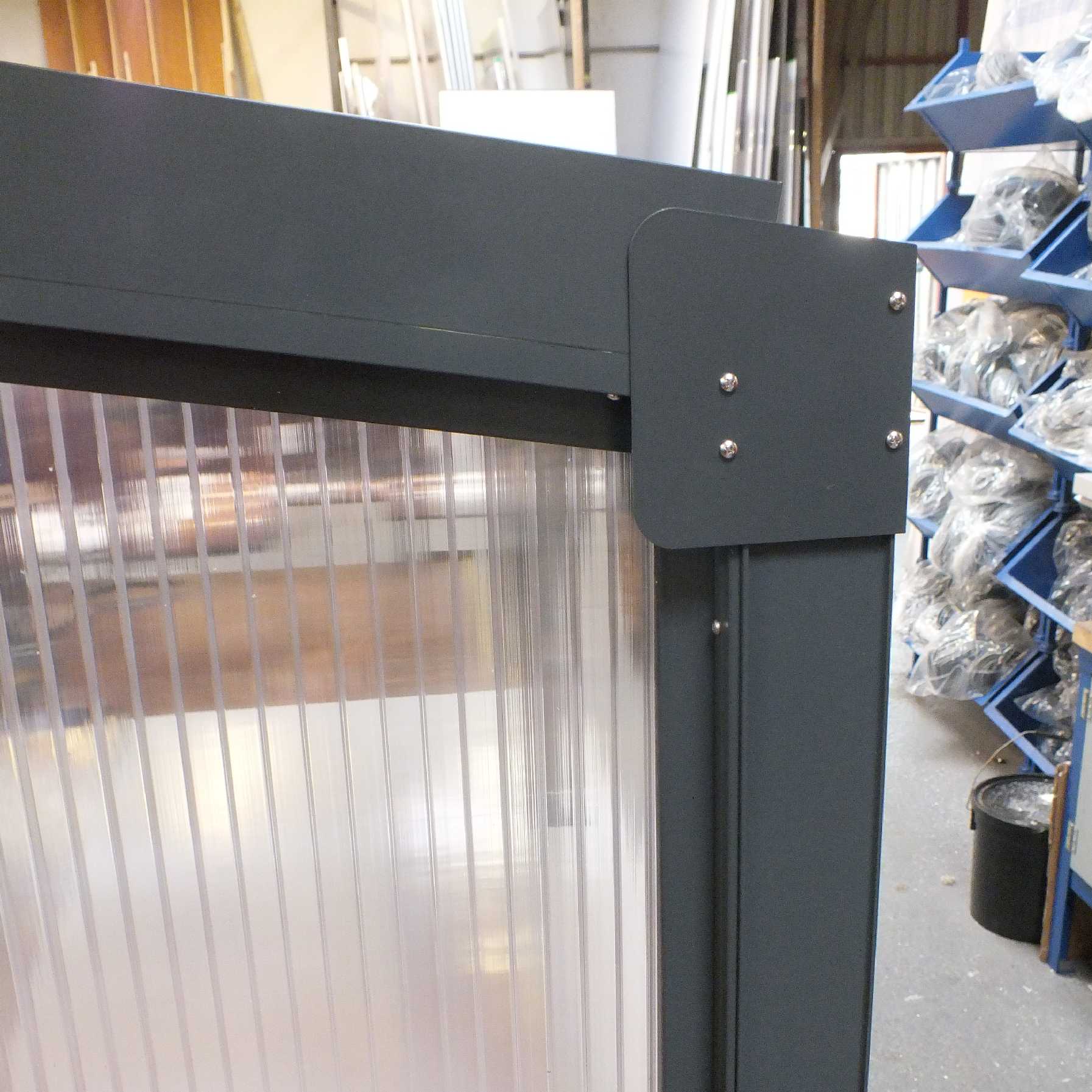 Omega Smart Canopy - 'Top Triangle' In-Fill Section for Sides of Canopy, 16mm Polycarbonate In-Fill Panels, White Frame from Omega Build