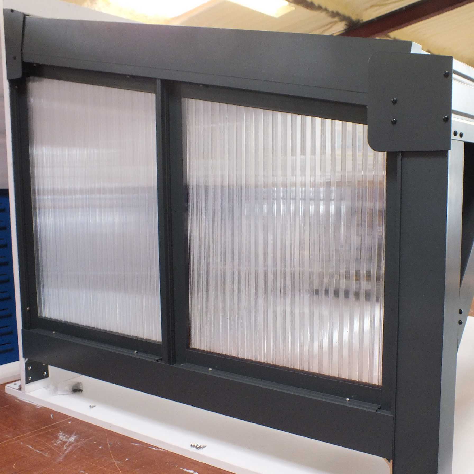Affordable Omega Smart Canopy - 'Top Triangle' In-Fill Section for Sides of Canopy, 16mm Polycarbonate In-Fill Panels, White Frame