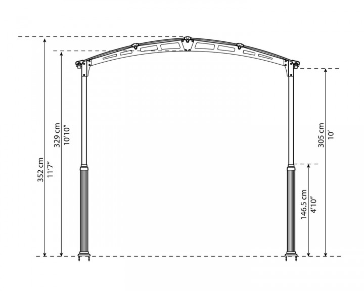 Alpine 8500 Curved RV Canopy from Omega Build