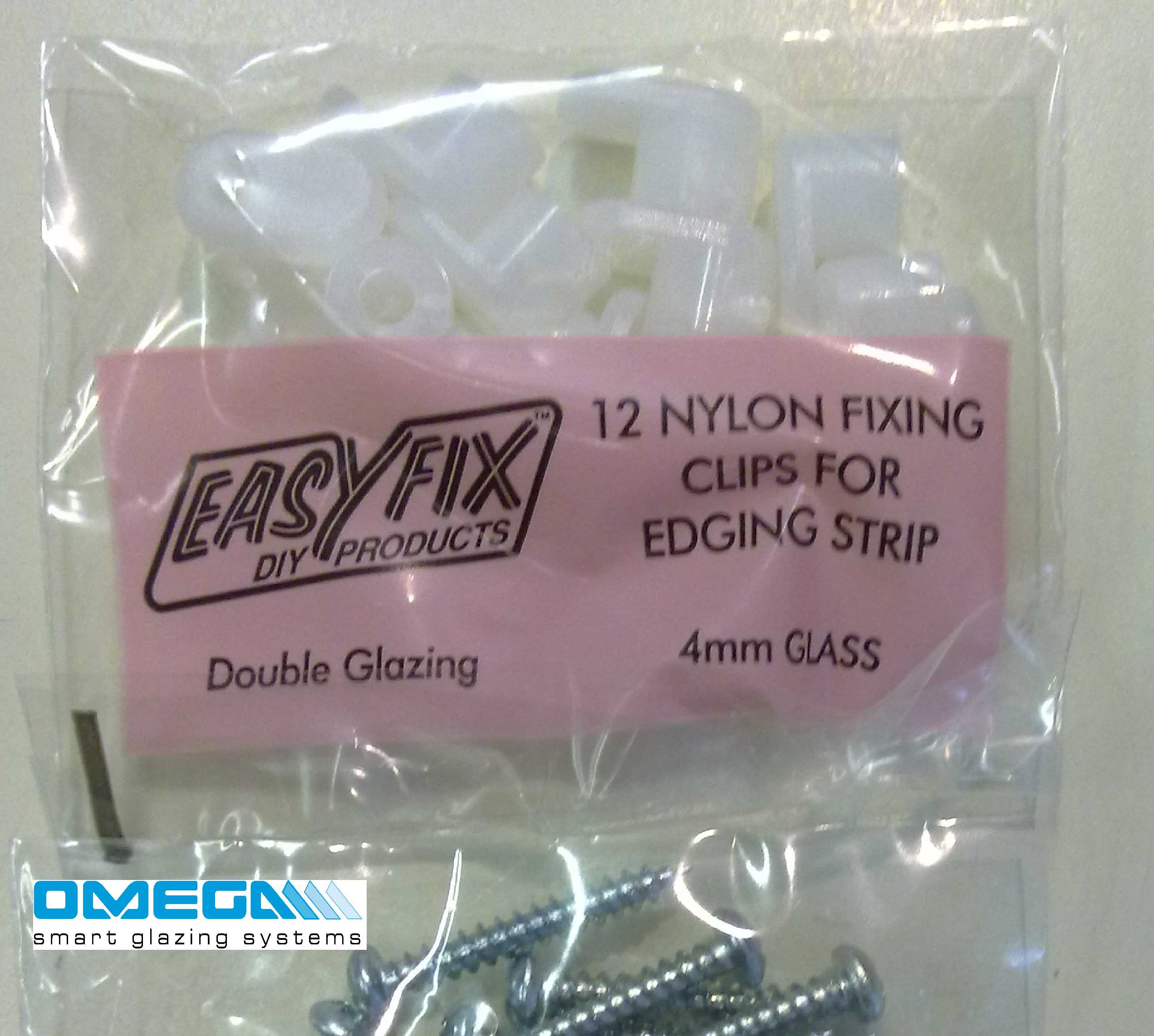 Buy Easyfix Nylon Clips - For 4mm Glazing Thickness, White online today