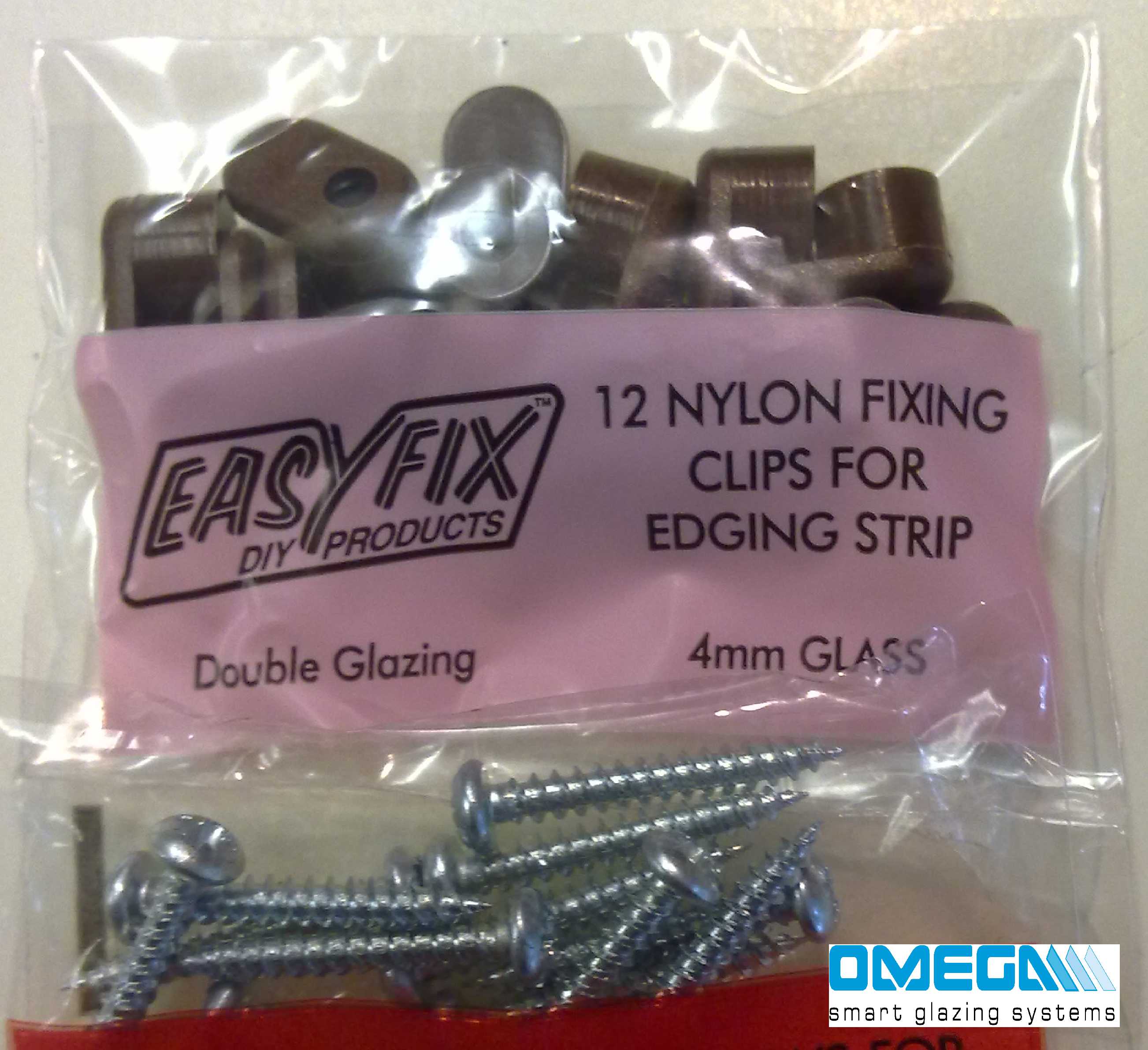 Buy Easyfix Nylon Clips - For 3mm Glazing Thickness, Brown online today