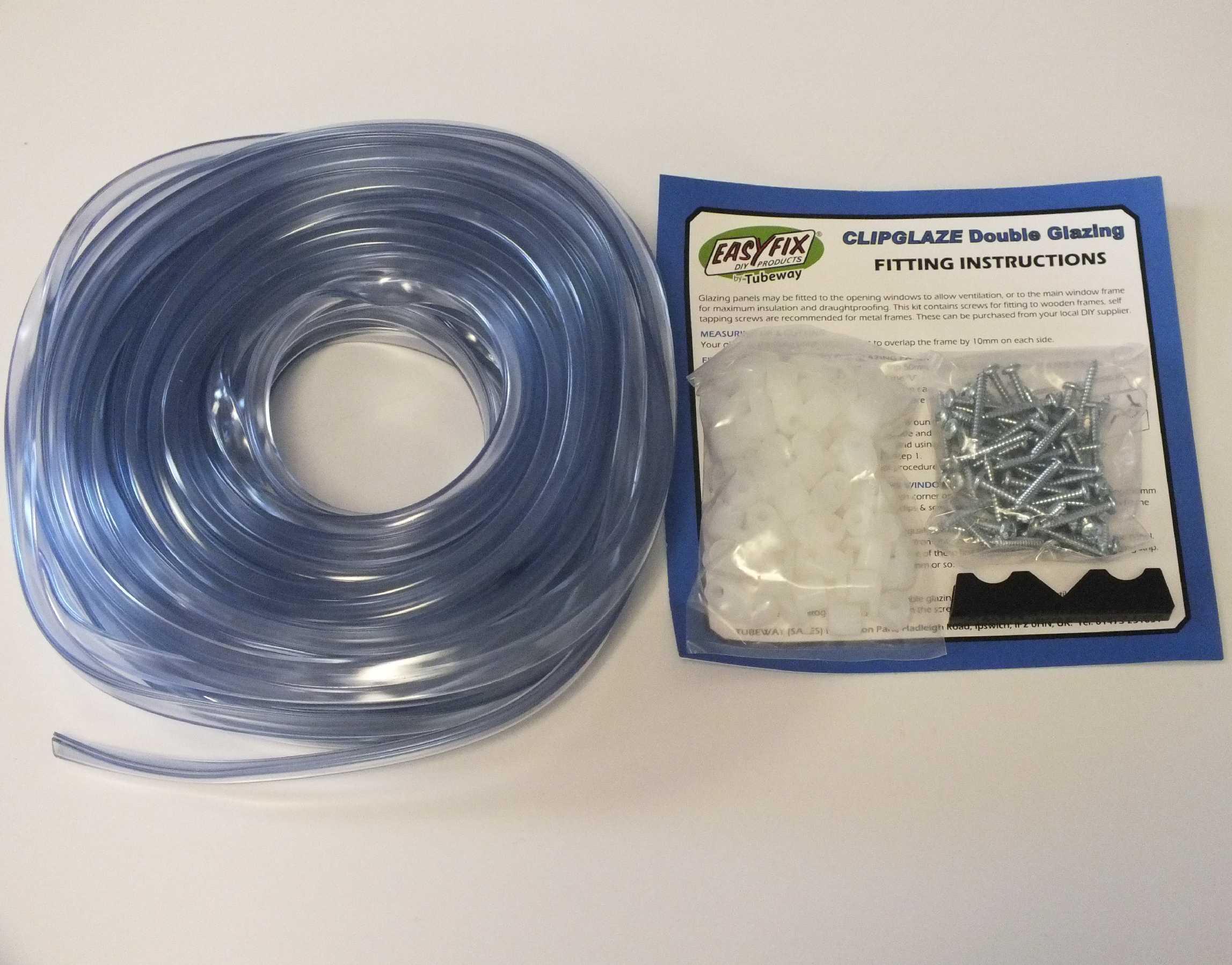 Buy Easyfix Clipglaze Edging Kit - 15m roll of edging for 2mm Glazing Thickness, Clear online today