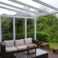 Omega Smart Lean-To Canopy, White with 16mm Polycarbonate Glazing - 7.0m (W) x 4.5m (P), (4) Supporting Posts