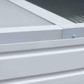 Omega Verandah White with 6mm Glass Clear Plate Polycarbonate Glazing - 2.1m (W) x 2.0m (P), (2) Supporting Posts