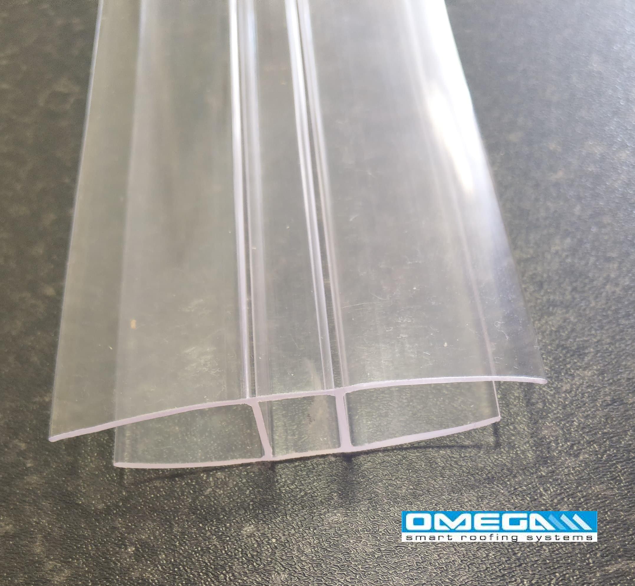 H Joining profile for 8/10mm polycarbonate sheets, 2.0 or 3.0M from Omega Build