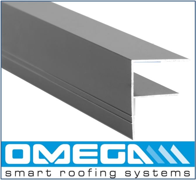 DIY Conservatory Roof Kit with Anthracite Grey Rafter-Supported Glazing Bars, 4.26m Width x 3.0m Projection from Omega Build