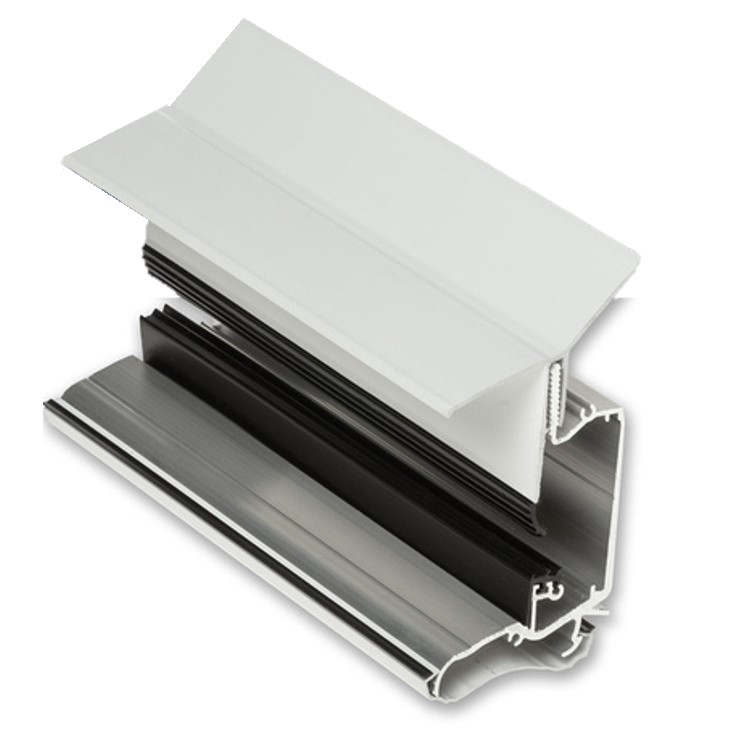 UPVC Wall-Plate (for Self-Supporting Bars) for 16,25 or 35mm thick glazing, 3.0m