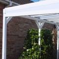 Omega Smart Canopy - 'Top Triangle' In-Fill Section for Sides of Canopy, 6mm Glass Clear Plate Polycarbonate In-Fill Panels, White Frame