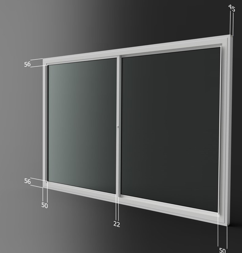 Affordable 2 panel horizontal slider secondary glazing unit