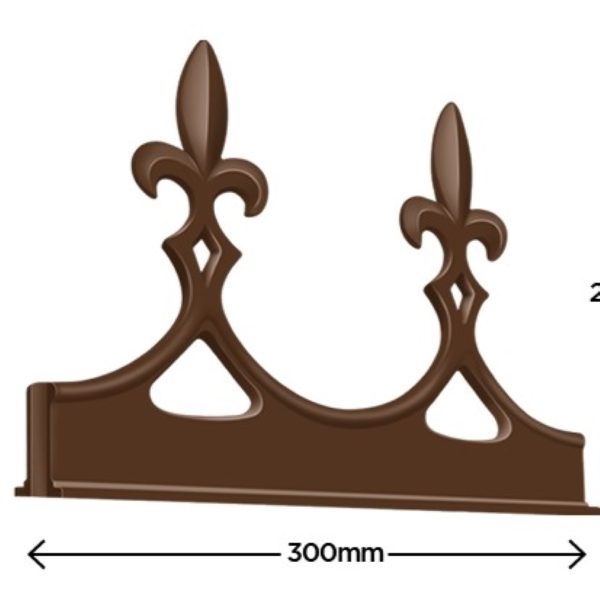 Grey Fleur de Lys cresting, 290mm