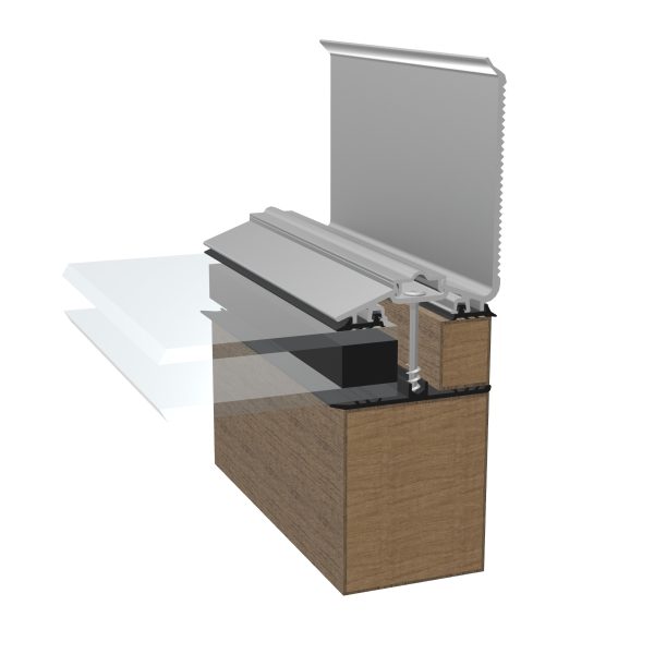 Grey Capex 50mm Wall finishing profile Rafter supported glazing Bar