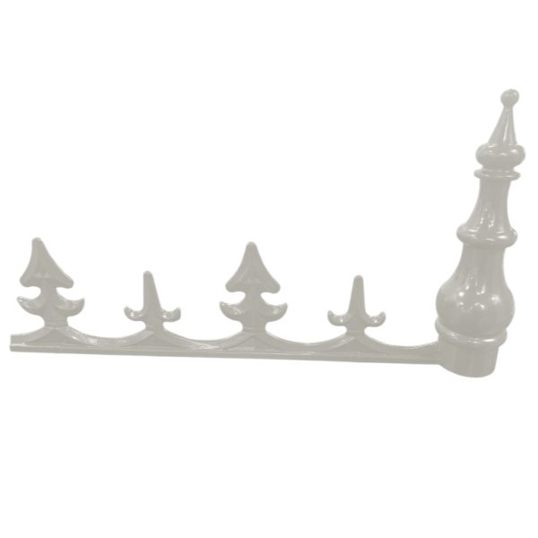 Aluminium Cresting and Finial for Aluminium Rafter Ridge Cap – 585mm