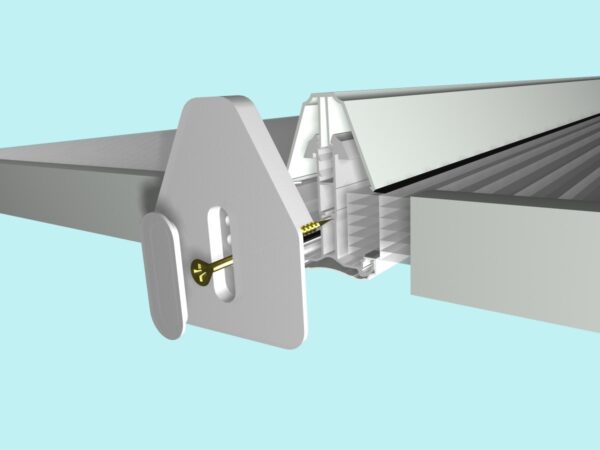 Self-Supporting DIY  Lean to Roof Kit with White bars
