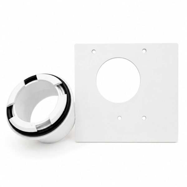 Eaves End Plate and Gutter Adaptor for Smart Canopy – White