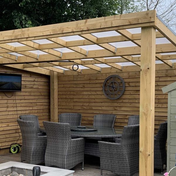 DIY Lean to Roof Kit with Anthracite Grey Rafter-Supported Glazing Bars