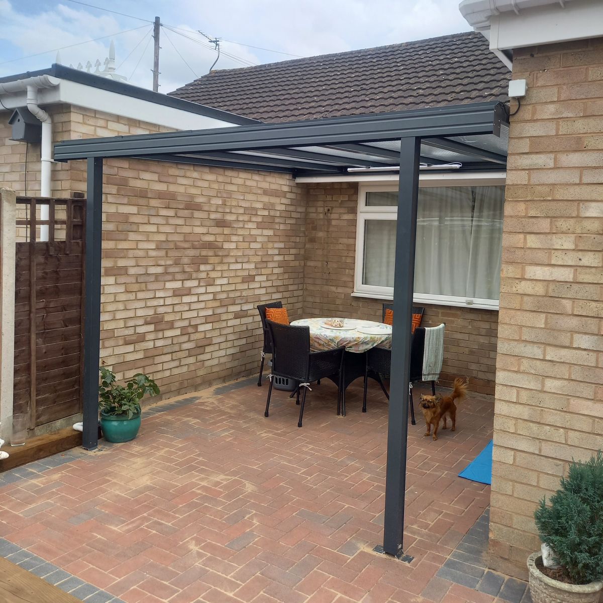 Using a Canopy to create an outdoor patio dining area