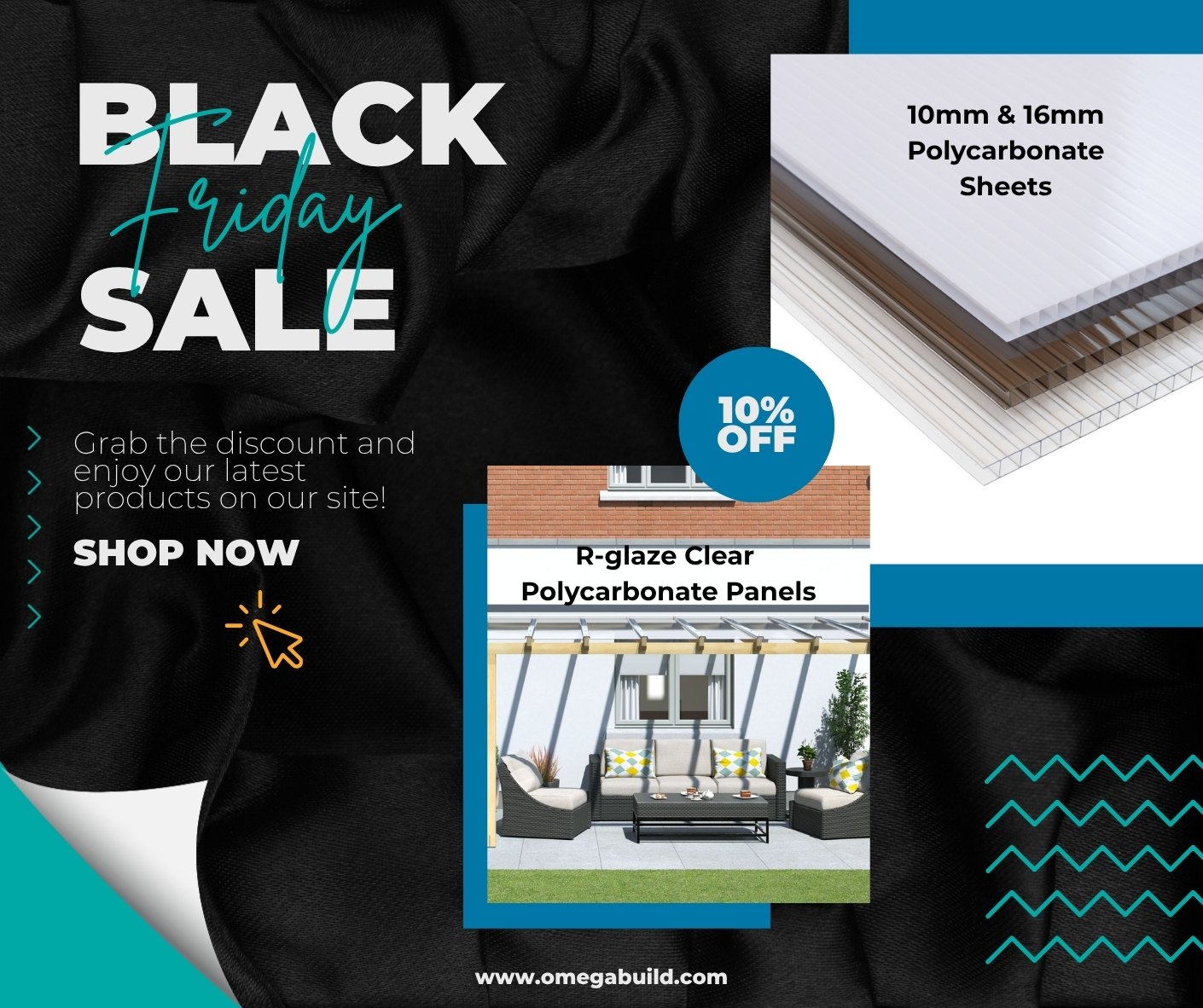 Save Big This December: Enjoy 10% Off Our 10mm & 16mm Polycarbonate and Clear R-Glaze Panels!