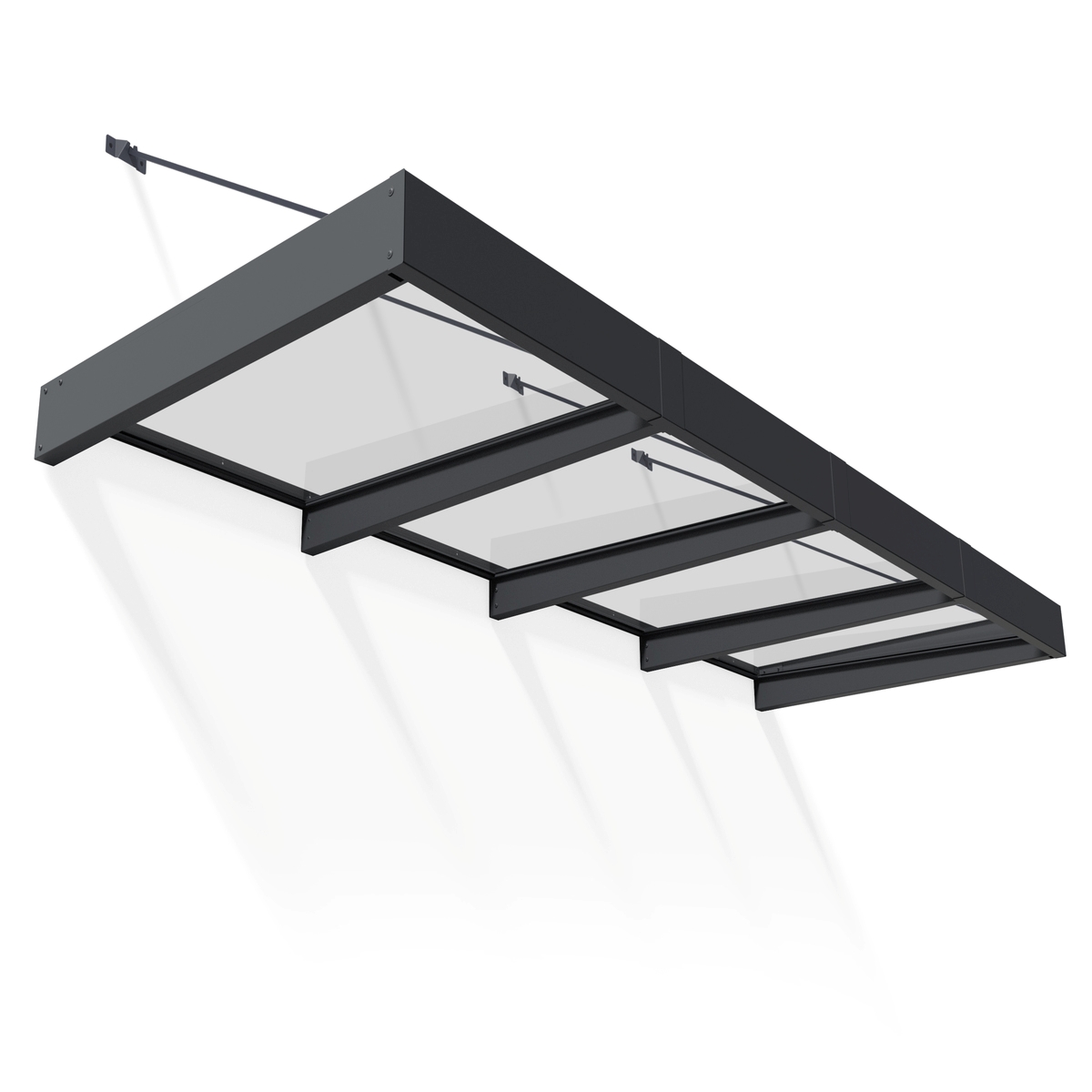 Sophia grey door canopy 3.9 x 1.4M
