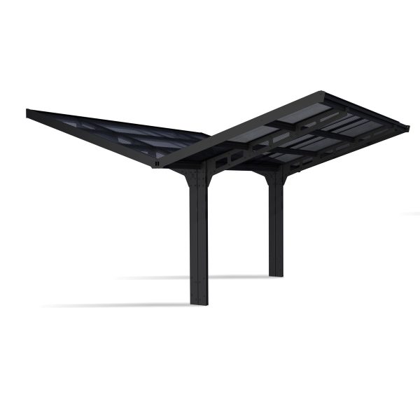 Sydney Double Carport Wings Black