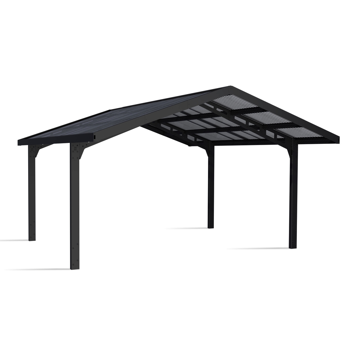 Black Apex double carport 6 x 6M